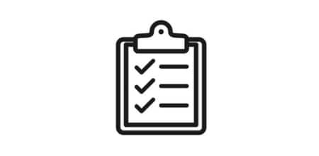 Icon of a checklist representing the QSR experience 3M provides
